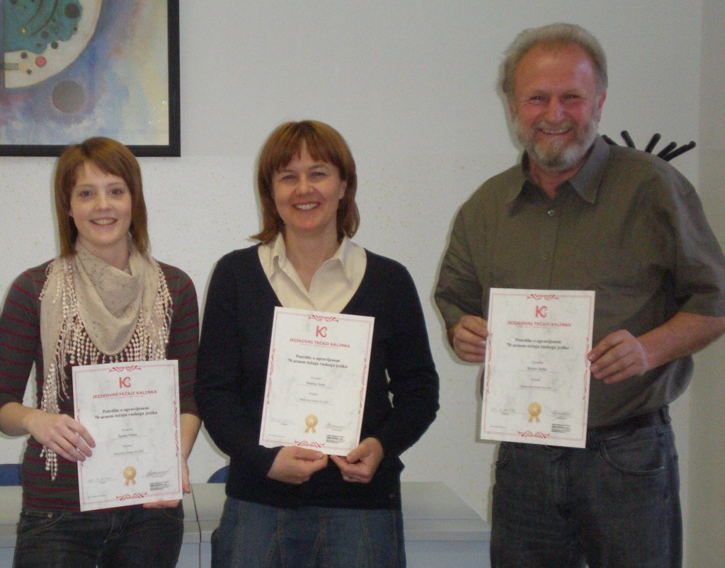 Prejem certifikata